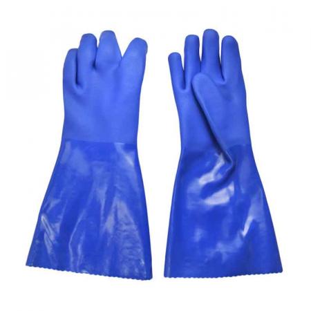 Синяя фланетка с жиронепроницаемыми перчатками