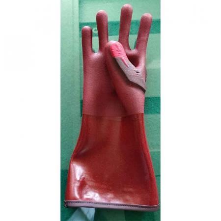 14-дюймовая красная ударопрочная ударопрочная перчатка с ПВХ-покрытием