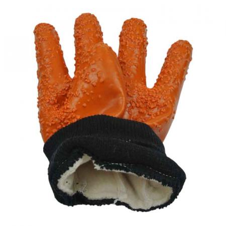 Коричневые перчатки с ПВХ покрытием ПВХ Чипсы на ладони
