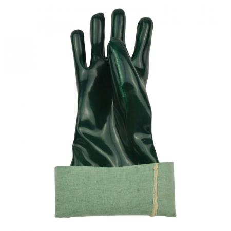 Зеленые ПВХ погружные перчатки блокировка вкладыш 16 дюймов