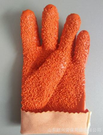 Перчатки из ПВХ оранжевого ПВХ