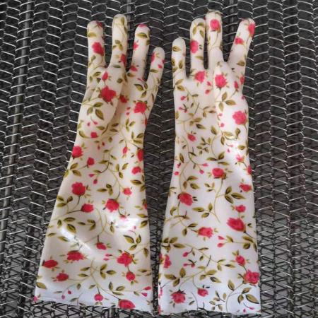 Красочные бытовые перчатки из ПВХ