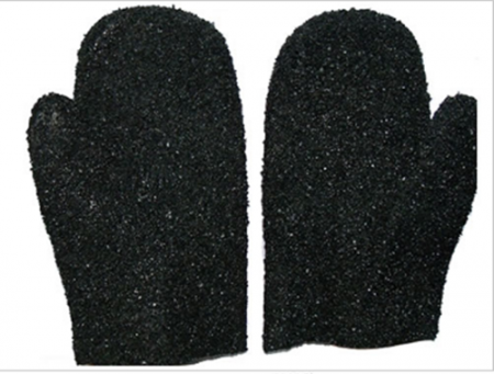 Черная одинарная перчатка для варежек из ПВХ