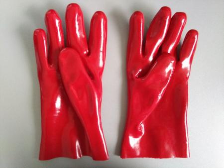 Хлопковые перчатки с ПВХ покрытием Безопасные перчатки Антикислотные и масляные промышленные рабочие перчатки / рабочие перчатки