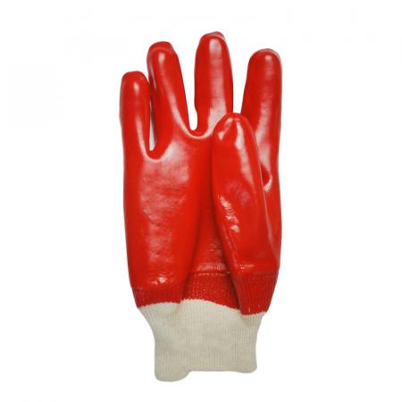 Красные перчатки из ПВХ K/W гладкая отделка