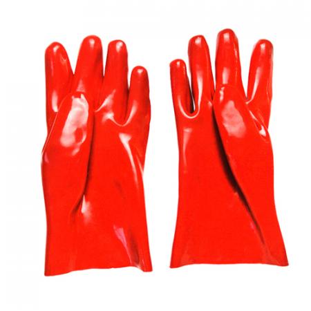 красные рабочие перчатки из ПВХ