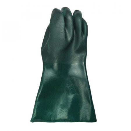 Химически стойкая и антистатическая зеленая двойная перчатка из ПВХ 14 "