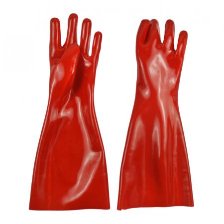 Красные перчатки с ПВХ покрытием 45 см 18 "