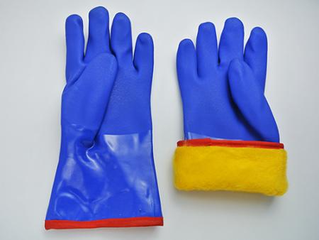 Шаньдун Шуньсин ПВХ окунутые холодные и маслостойкие перчатки