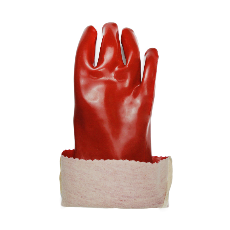 PVC Glove Smooth Palm Elbow Red 35CM