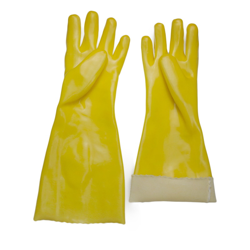 yellow gloves